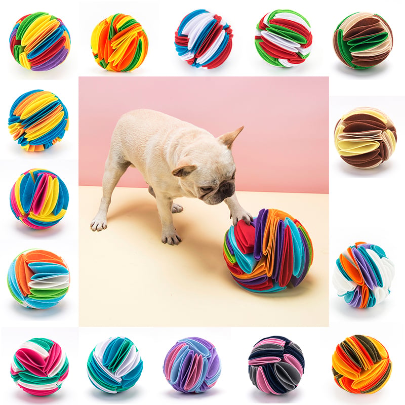 Foldable Dog Snuffle Ball For IQ Training Games