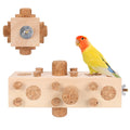 36pcs Soft Corks with Parrot Chewing Toy Cage Perch Pine Wood Foraging Smart Toy for Small to Regular Size Parrot Cockatiel Birds